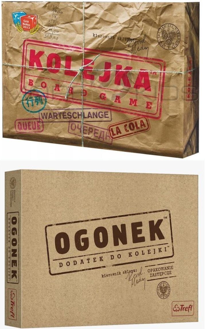QUEUE KOLEJKA PRL POLISH BOARD GAME ENGLISH VERSION NEW STICKERS + OGONEK PL