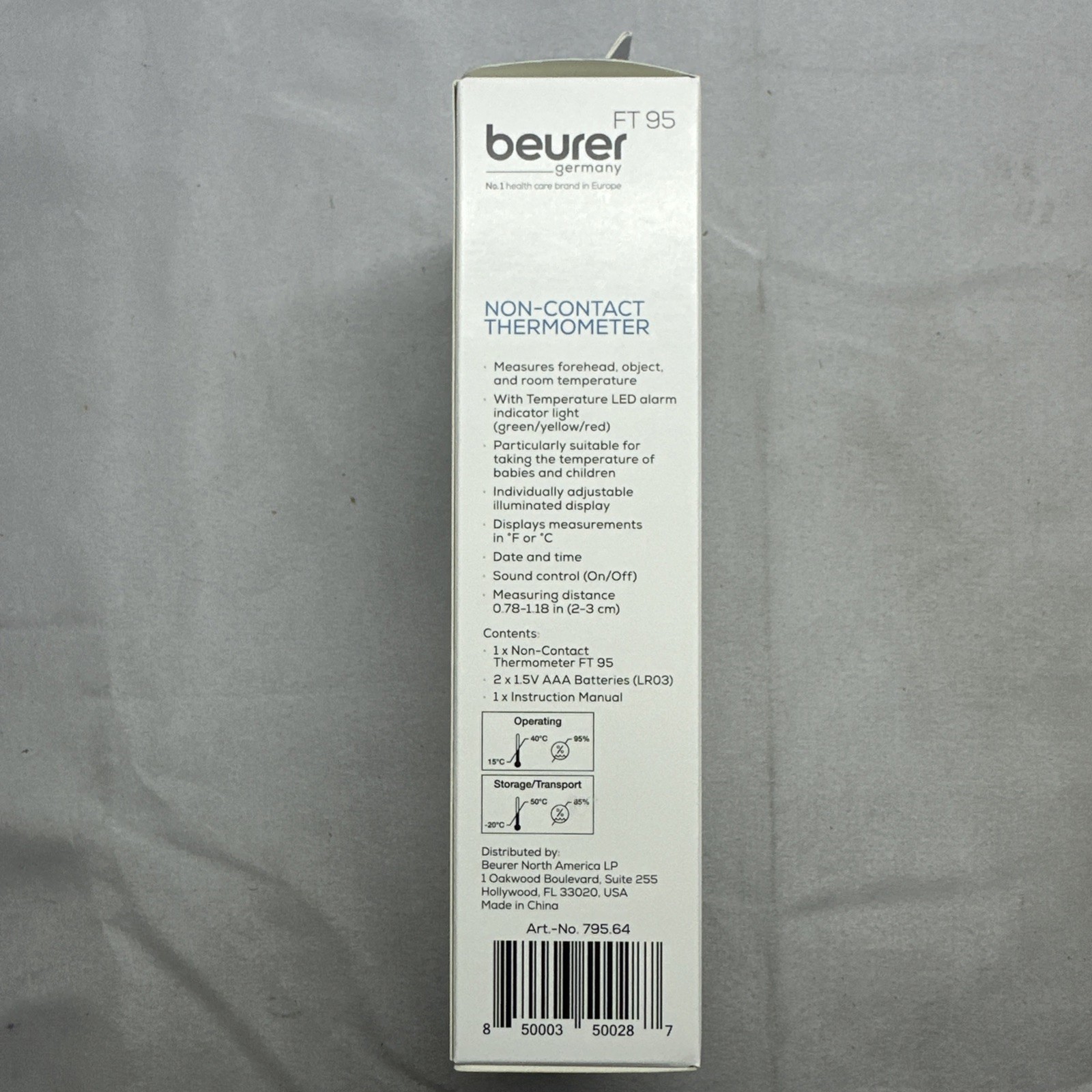 Beurer FT95 Non-Contact Bluetooth Thermometer Smart Health Management Brand New