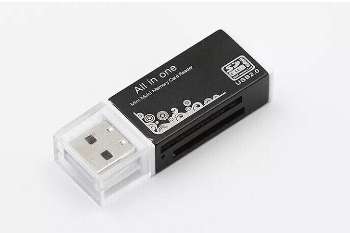 All In One Aluminium Multi Card Reader SDHC SDXC Micro SD Memory Stick 2.0 Flash