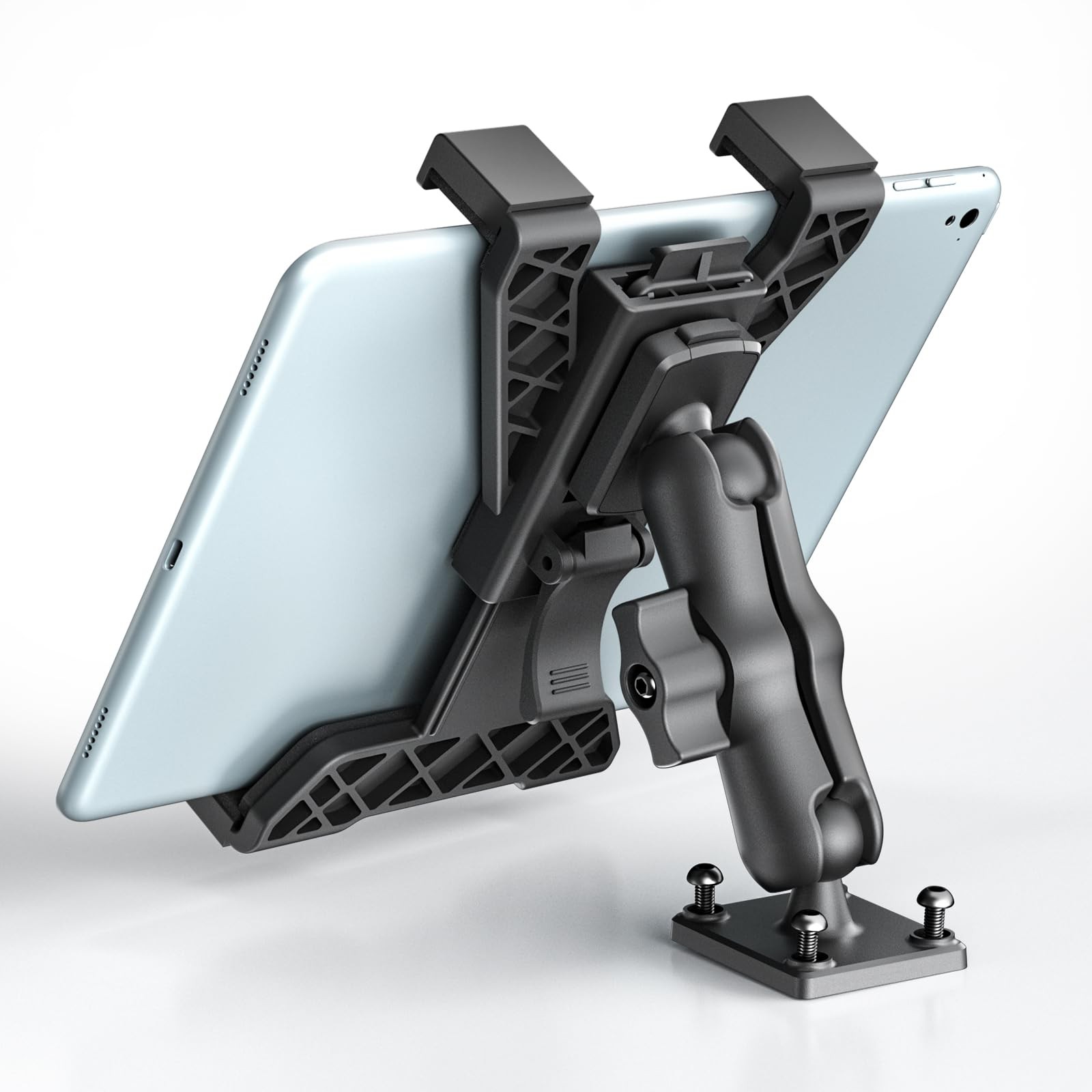 "Tablet Holder for Truck Heavy Duty Drill Base 7""11"" iPad Galaxy Mount"