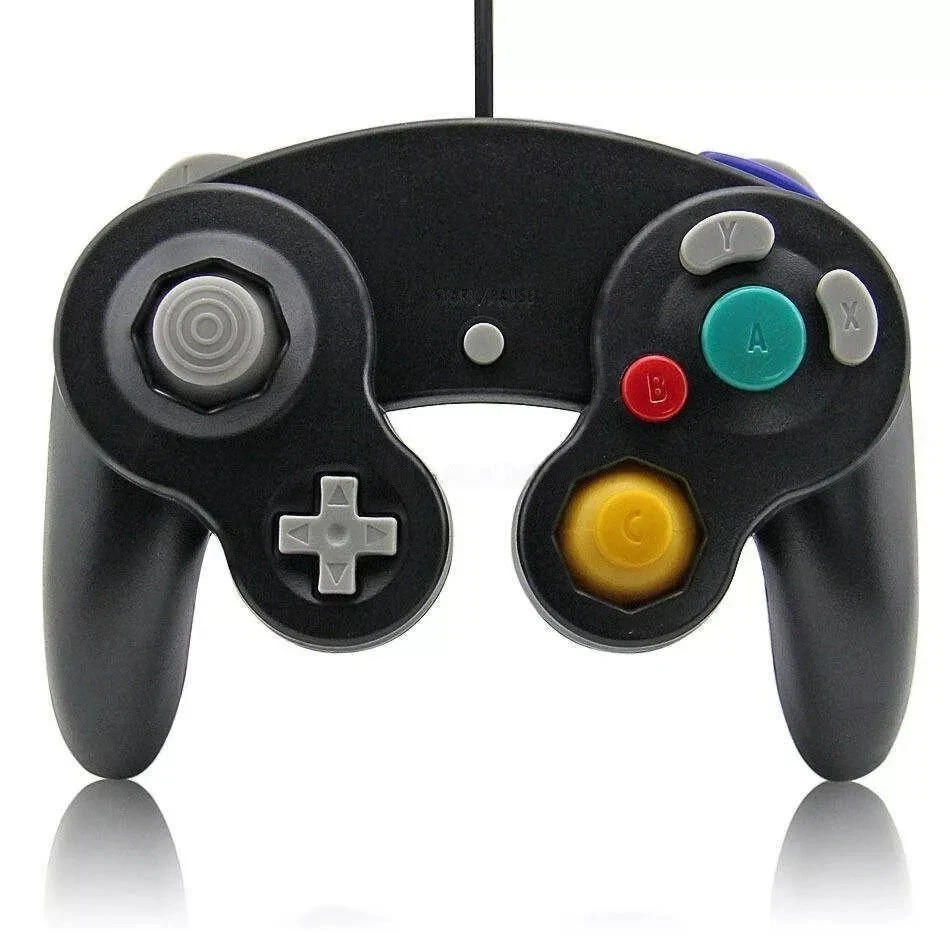 Black Wired NGC Controller Gamepad For Nintendo GameCube GC & Wii U Console NEW