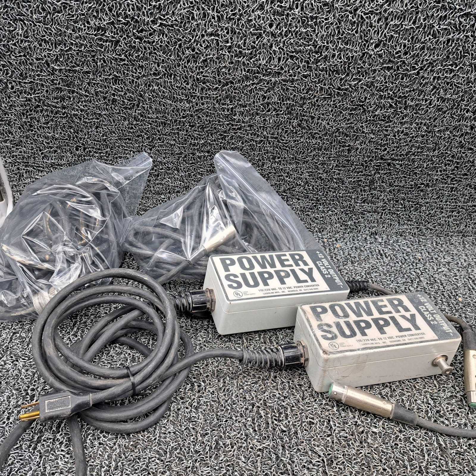 LaserLine 1140-3 Power Supply Converter 110AC to 12VDC. w/Cables Qty. 2