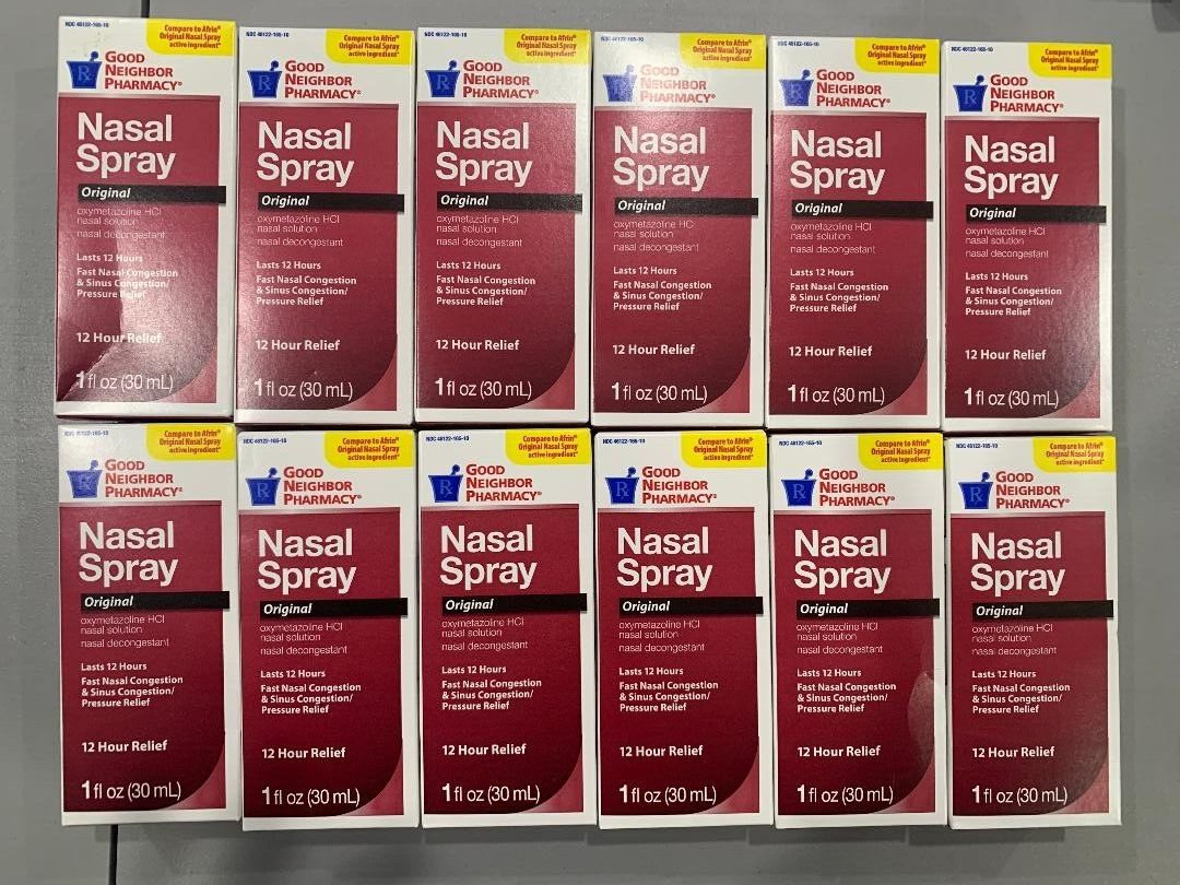 Nasal Decongestant SPRAY MIST Oxymetazoline 12hr PERRIGO 30ml (Pk Of 12 Bottles)