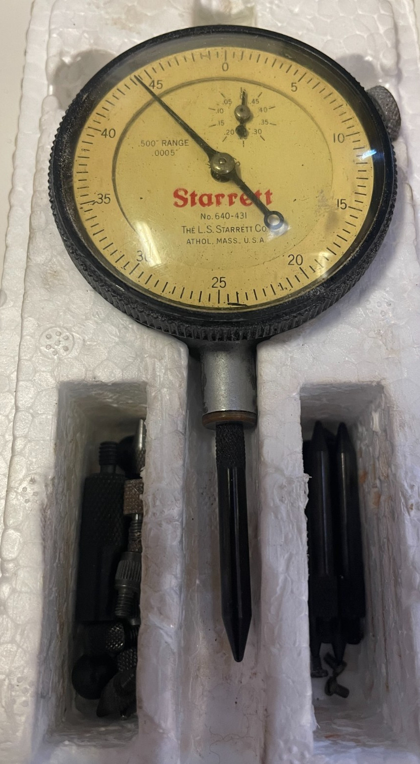 🗽 VINTAGE STARRETT NO640-431 DEPTH INDICATOR