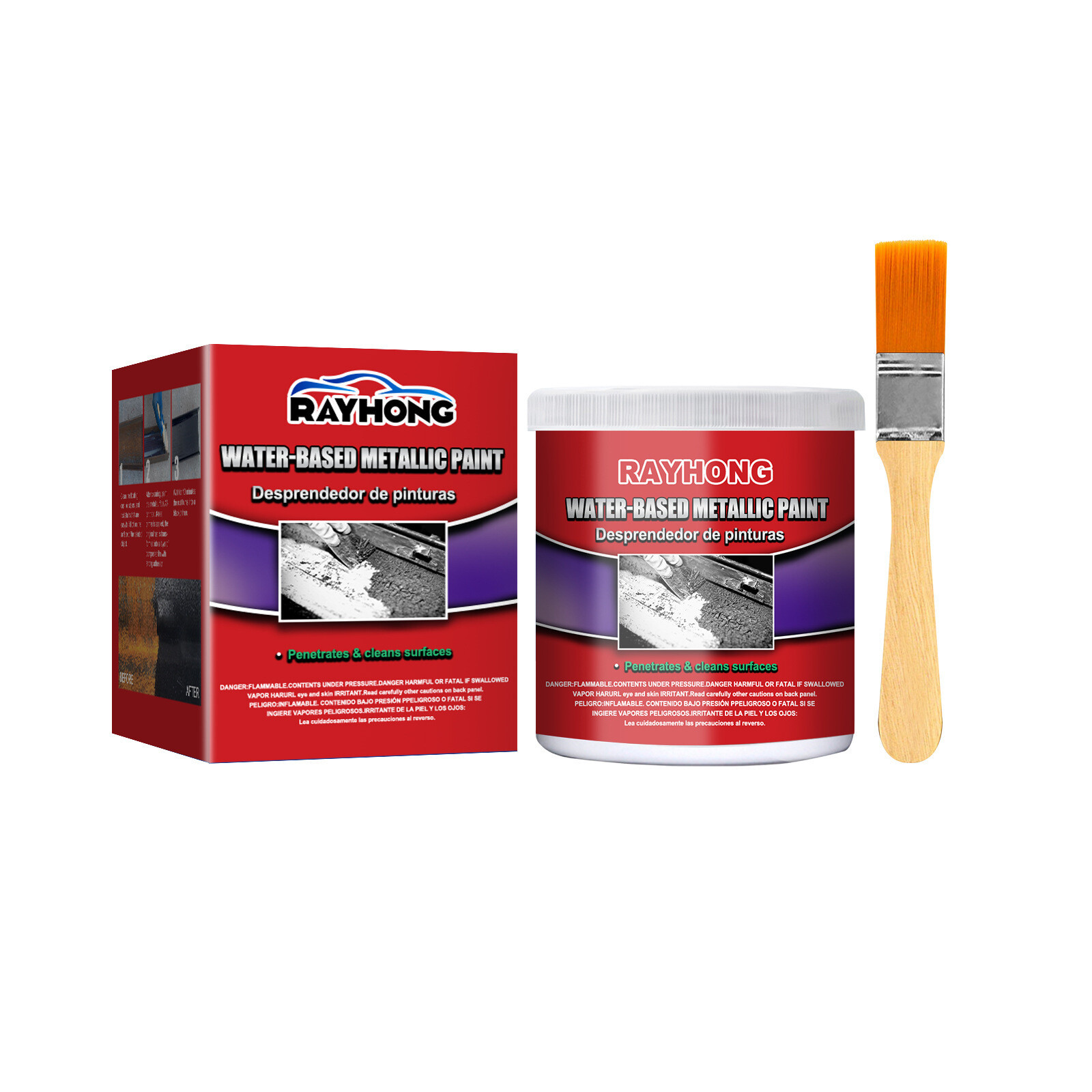 100ML Metal Rust Remover Water-based Metallic Paint Rust Conversion Agent USA