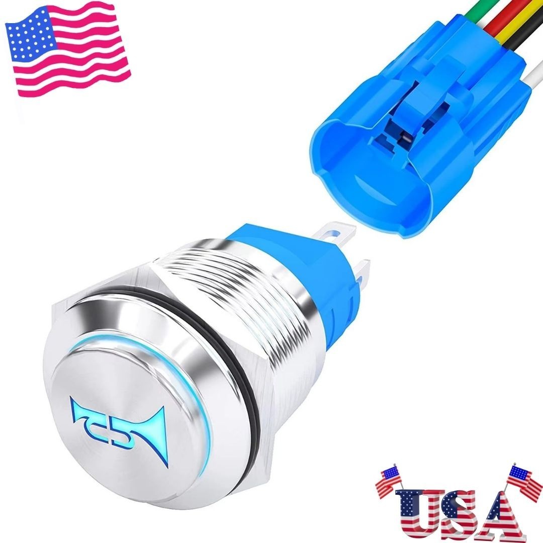 Horn Button Switch 12 Volt Momentary Push Button Switch ,Air Horn Button Switch
