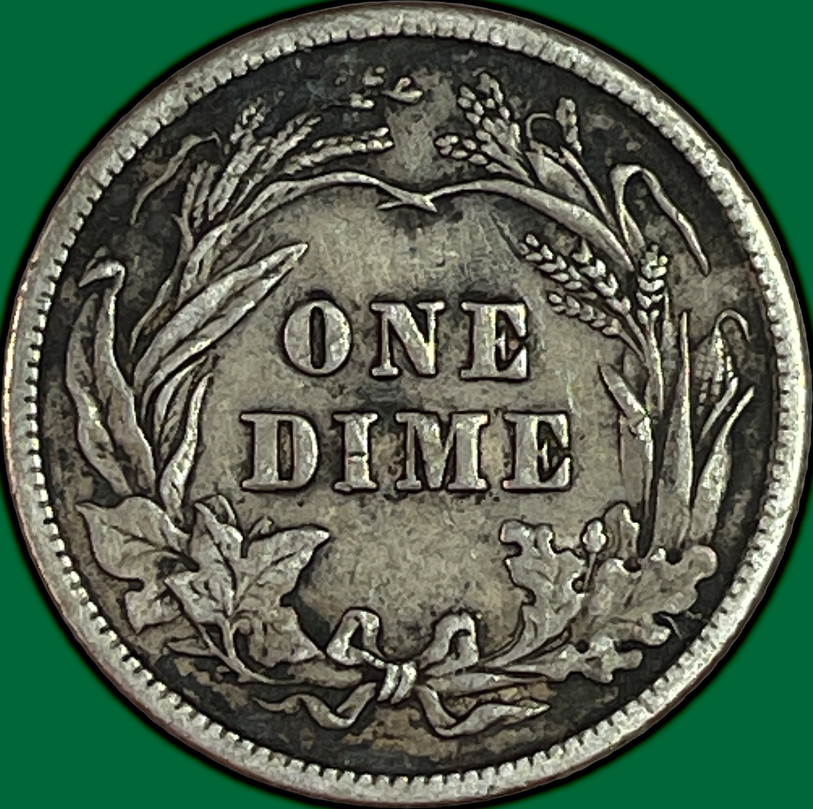 1907 Barber Dime Extremely Fine XF Coin #41677