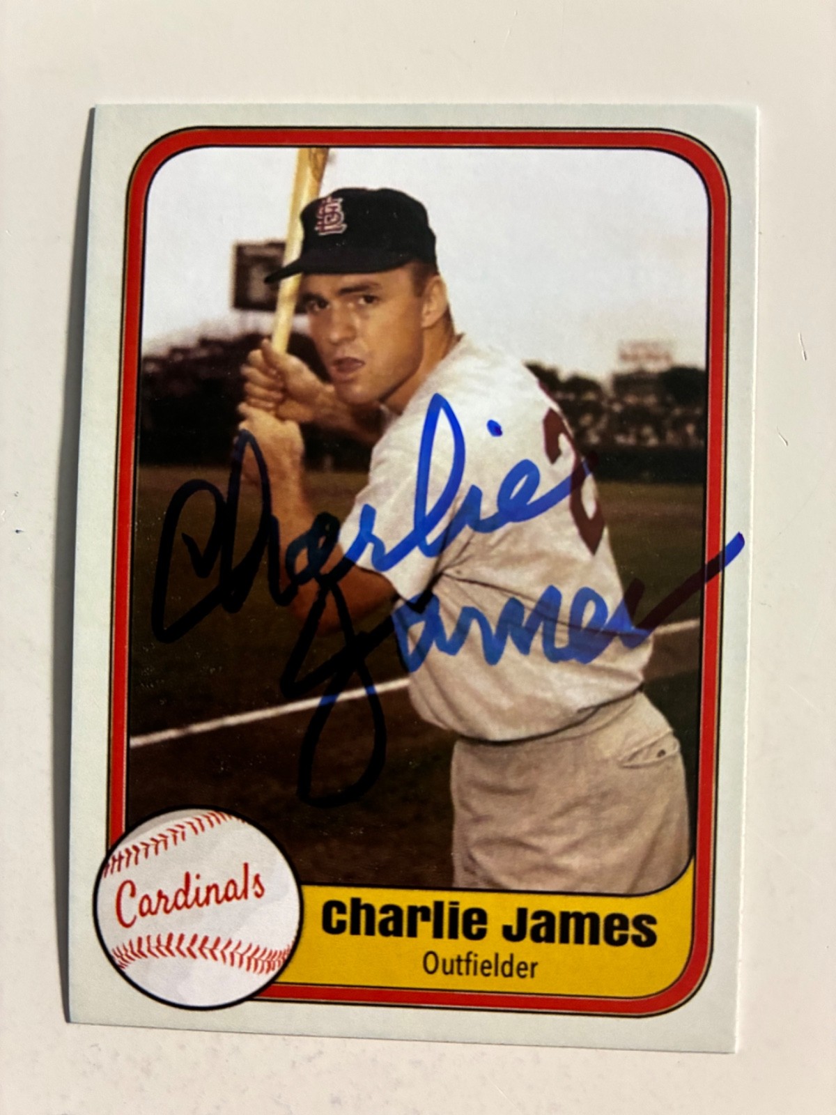 CHARLIE JAMES autograph ST. LOUIS CARDINALS ‘64 World Series custom card signed