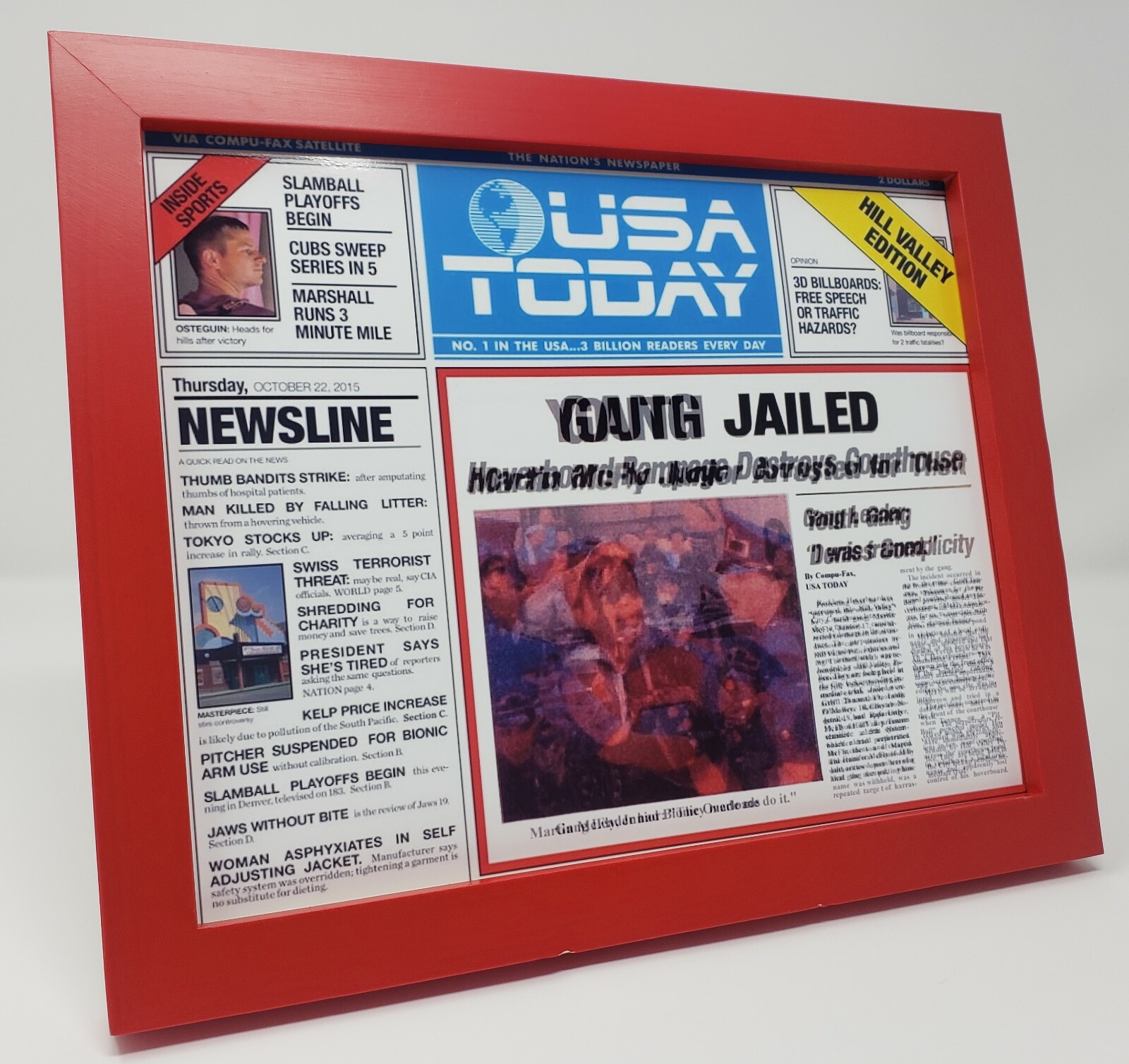 Back to the Future 2 - Biff Marty transition Jailed Photo Reproduction Prop 8x10