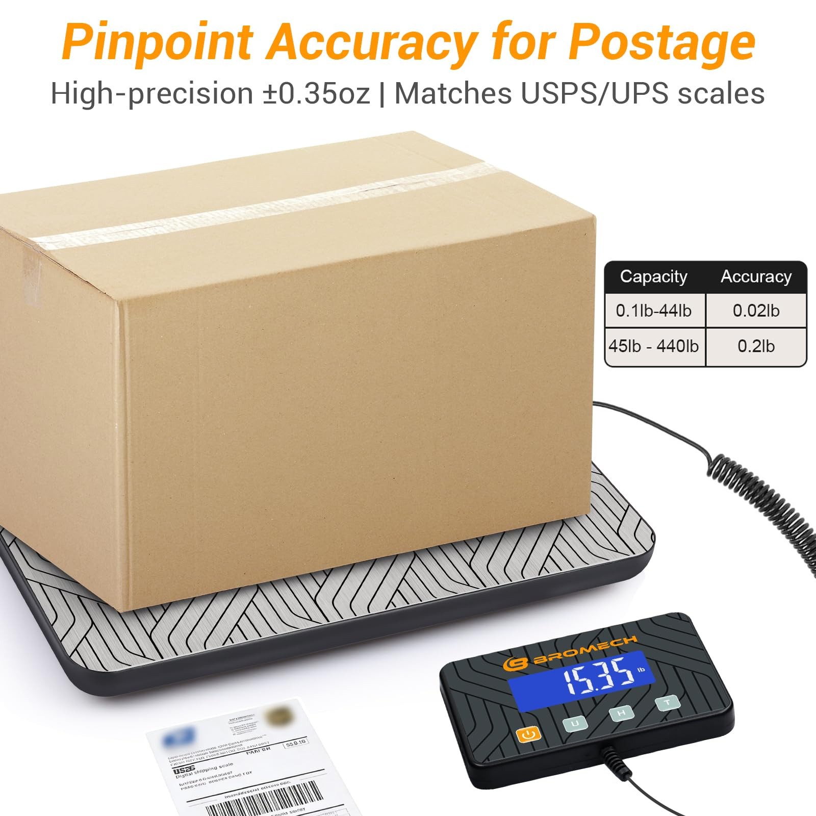 440lb Shipping Scale Heavy Duty Postal Scale with Separate Display