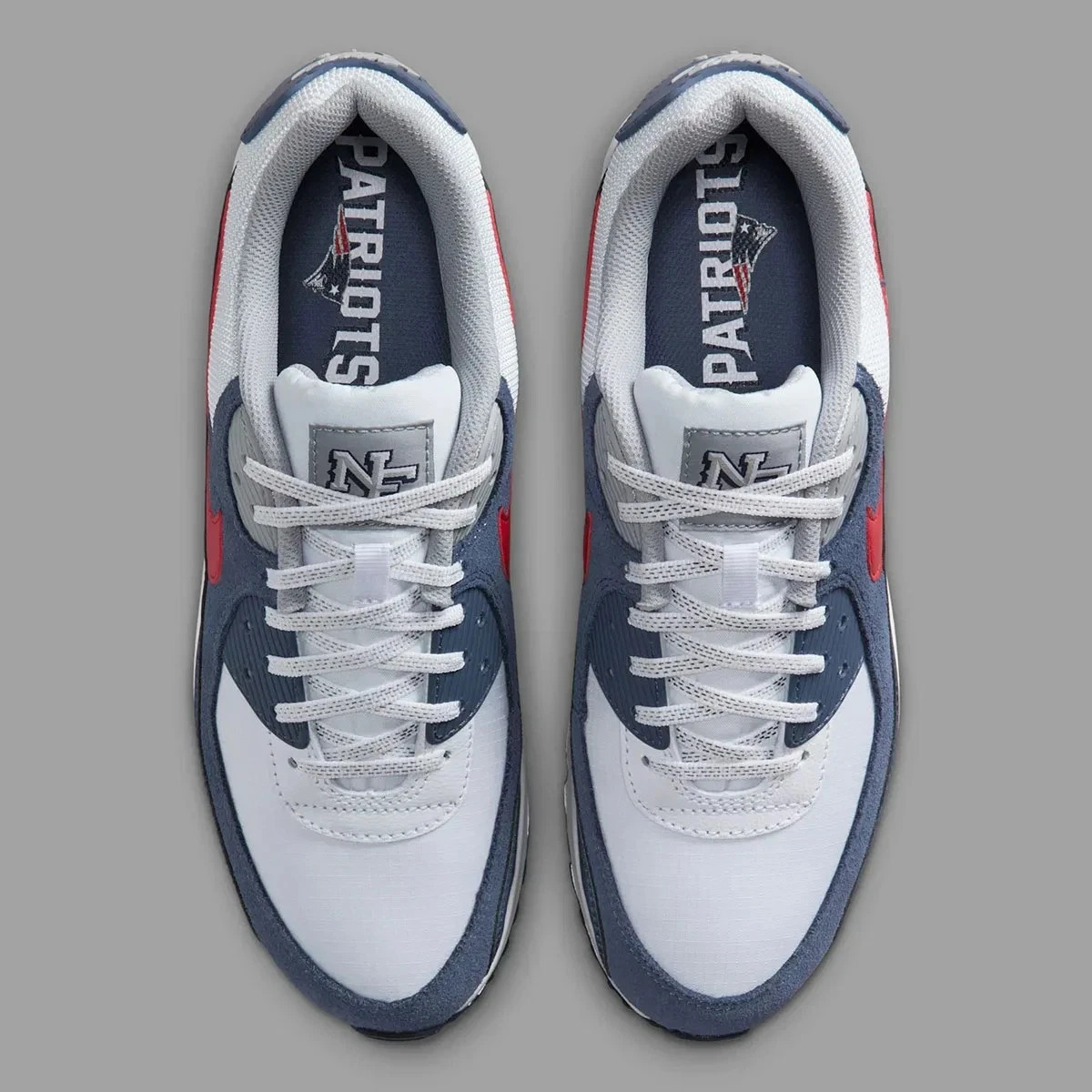 Nike New England Patriots Air Max 90 Shoes Sneakers 2025 Rivalries Collection