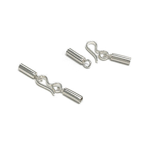10 Pieces of 925 Sterling Silver Hook Eye Connector Clasps for Bracelet Necklace