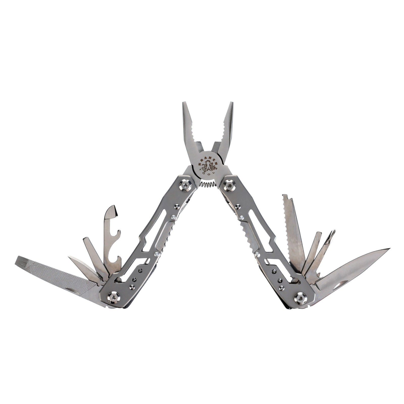 Kraken Tools Stainless Steel 14 In 1 Multi-Tool Pliers with Sheath
