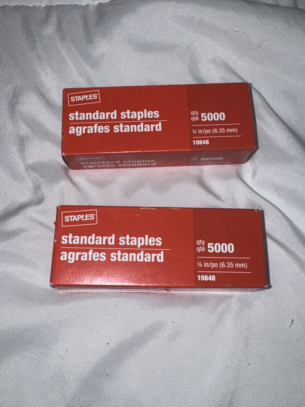 2 Boxes Staple Standard Staples 1/4" 5000 per box For Use with Standard Staplers