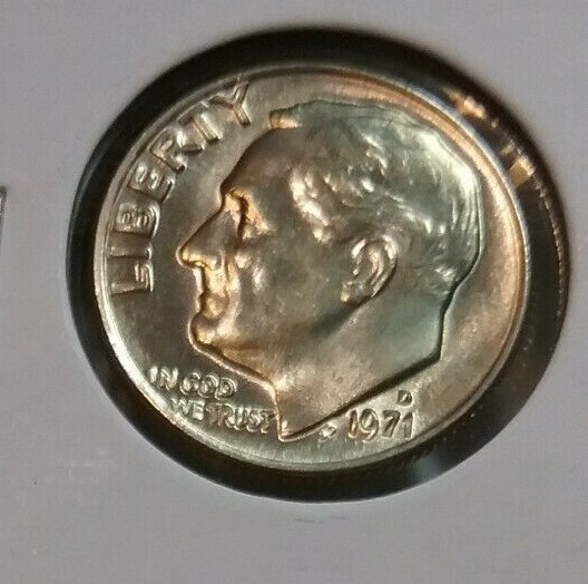 1971 Roosevelt Dime  D - BU - Uncirculated