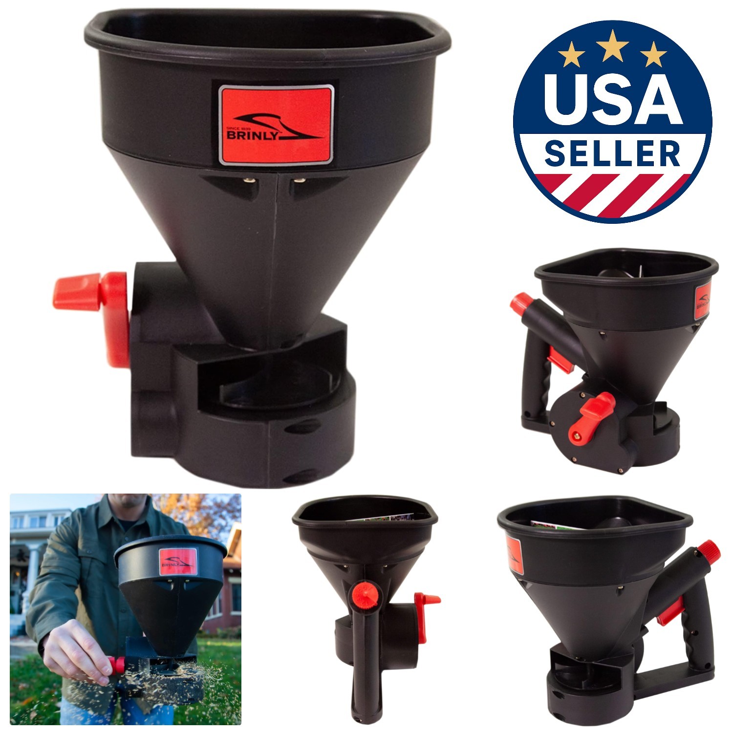 Heavy-Duty 5 lb. Handheld Spreader for Seamless All-Season Lawn Care Solutions