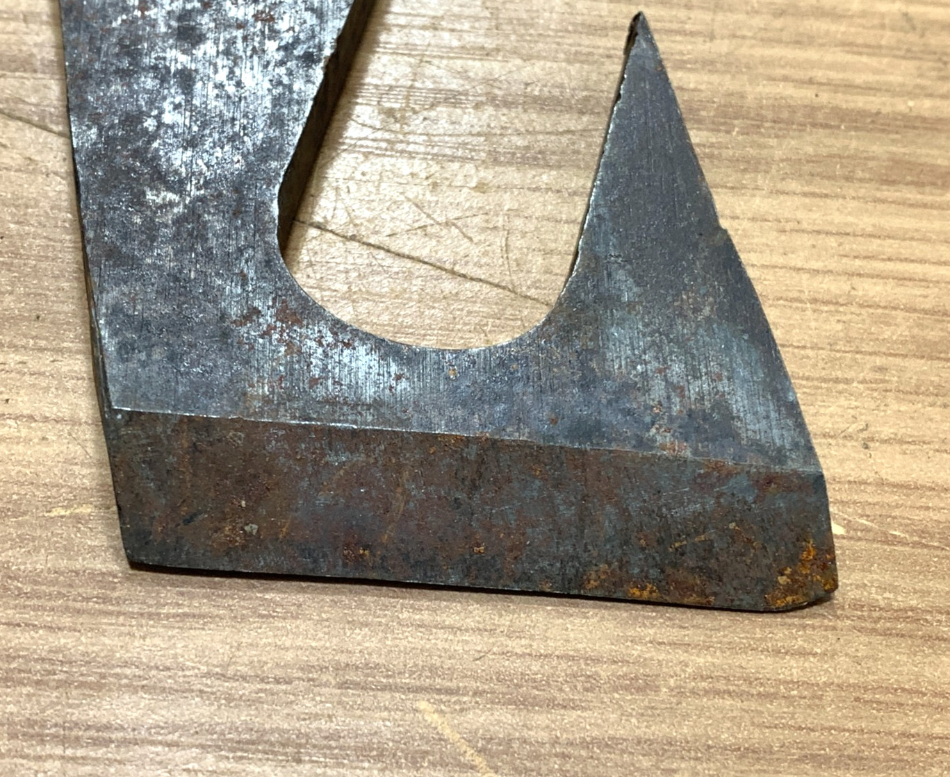 Antique Woodworking Cast Iron Barrel Scraper Blade tool
