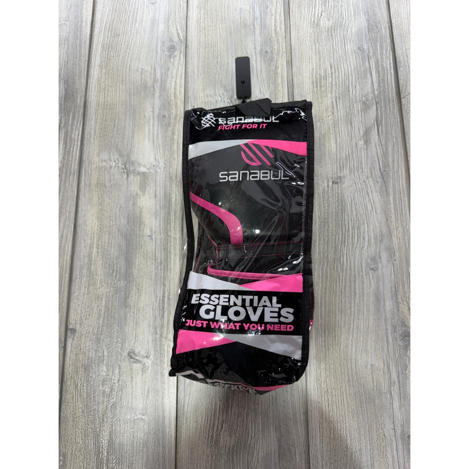 Sanabul Essential Gel Boxing Training Gloves 12 oz Black Pink Kickboxing MMA