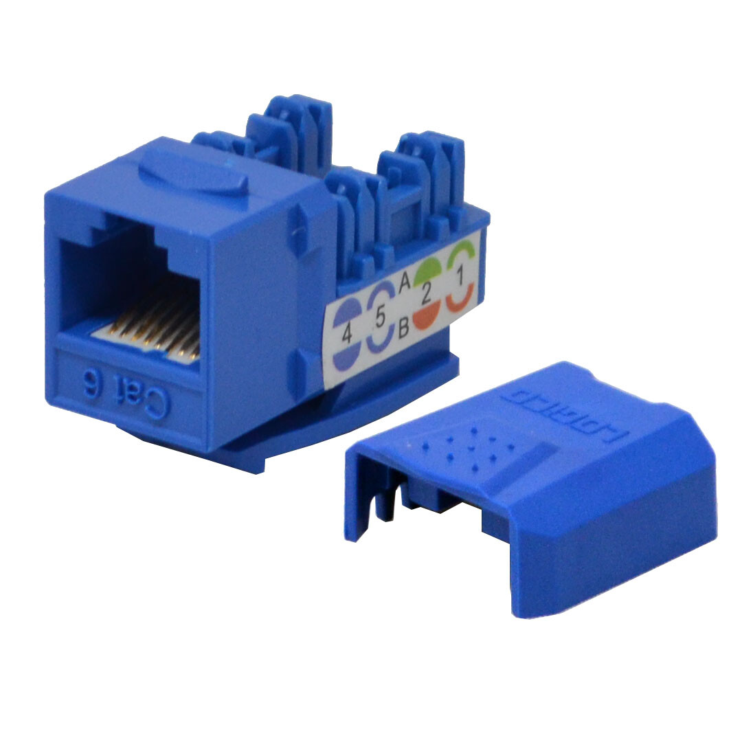 Keystone Jack Cat6 Blue Network Ethernet 110 Punchdown 8P8C