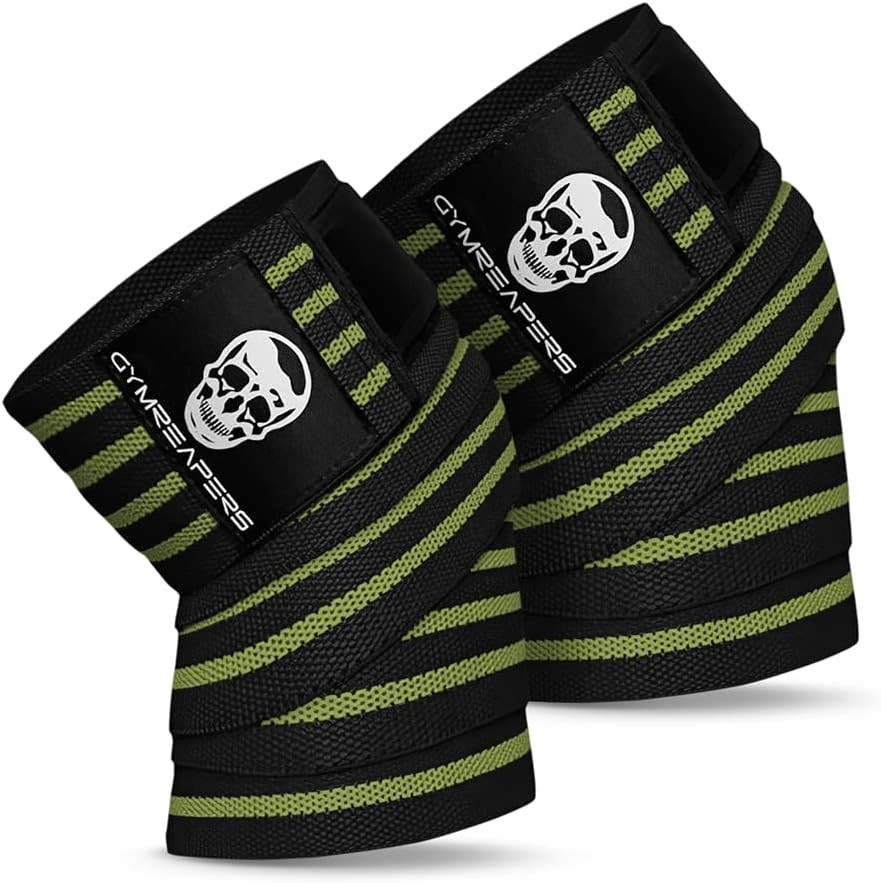 Gymreapers 72 Inch Elastic Knee Wraps for Powerlifting