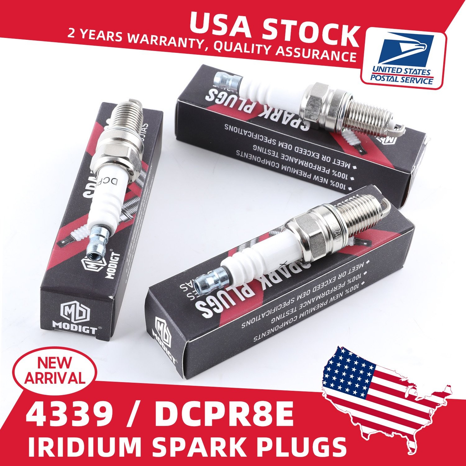 Set of 3 Spark Plugs 4339 for BMW Ducati Husaberg KTM Harley-Davidson Bombardier