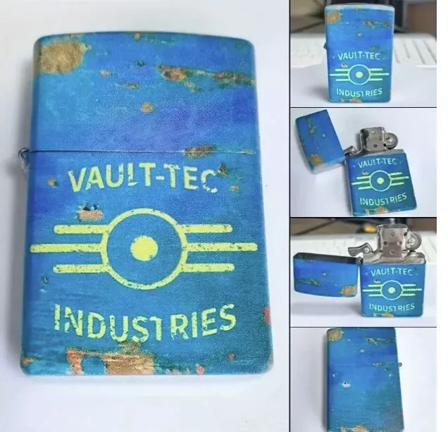Fallout Flip Top Themed Lighter Vaultec Industries, NEW! WITH PROTECTIVE CASE!