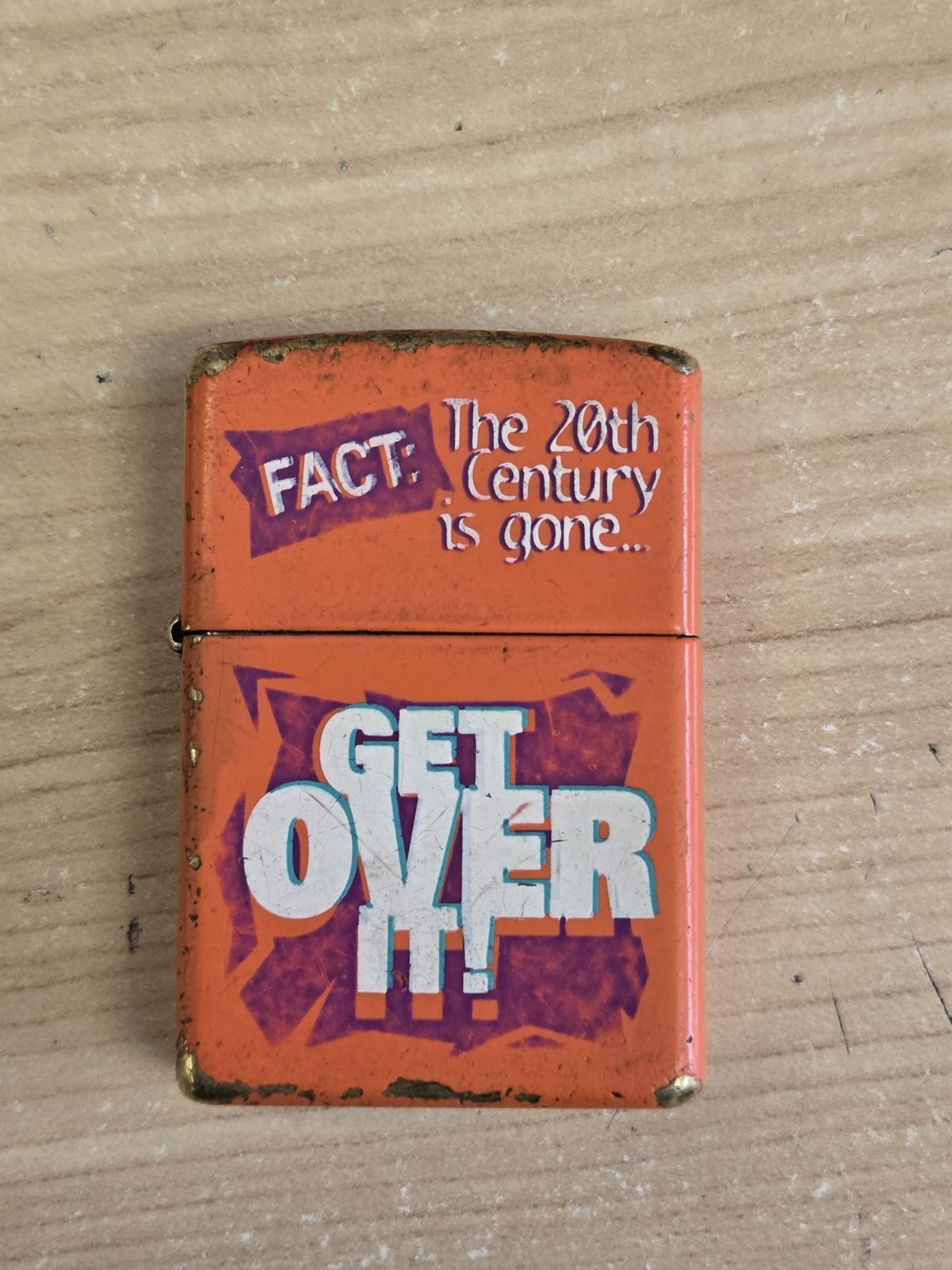 A XV 1999 ZIPPO Get Over It New Millenium Cigarette Lighter