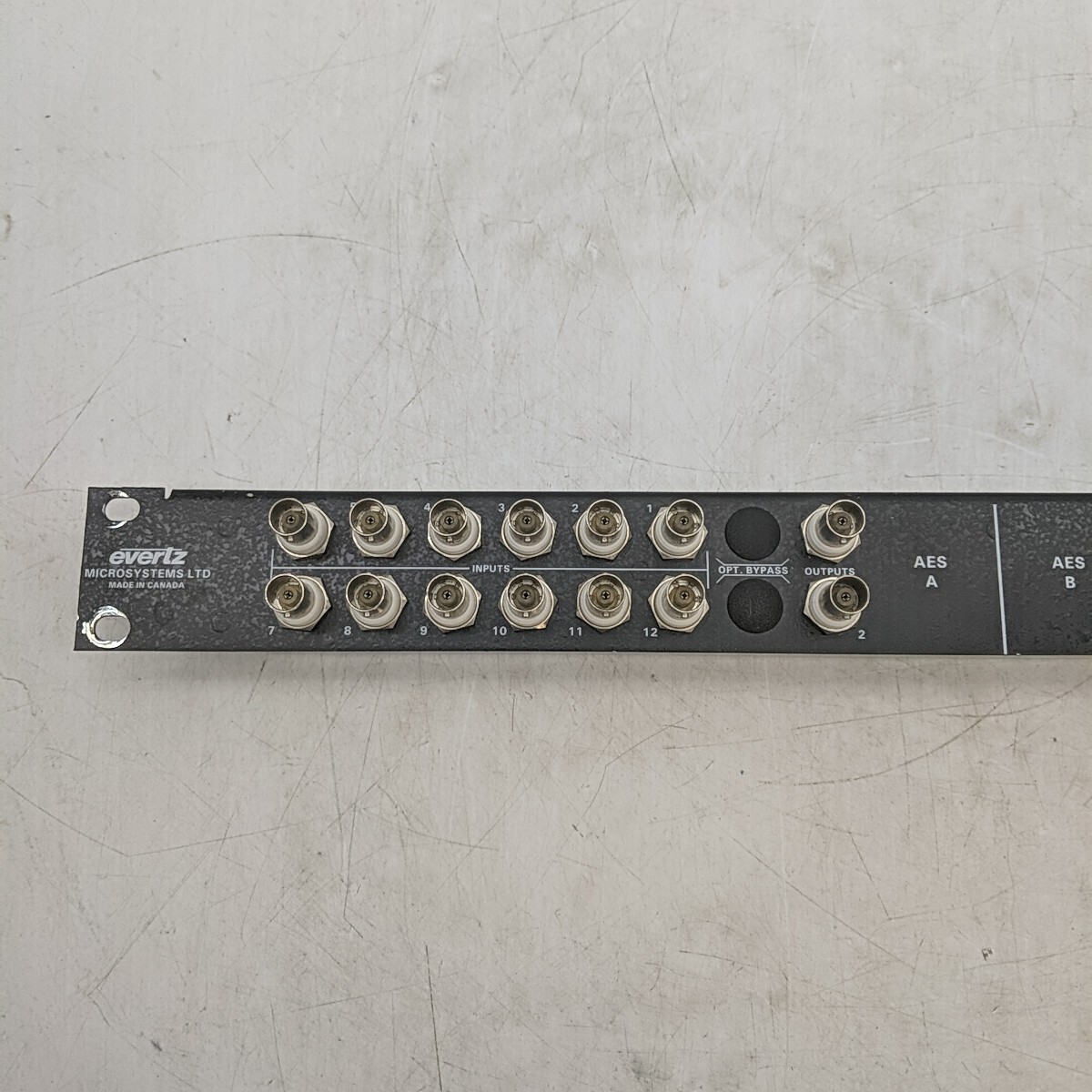 Evertz Micro Systems Model # X1202ABO AES Breakout Panel