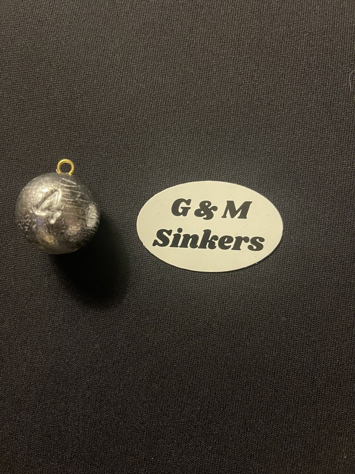 25 4 oz Cannonball Sinkers  Fishing Weights.  Top Grade Lead.  Made In The USA