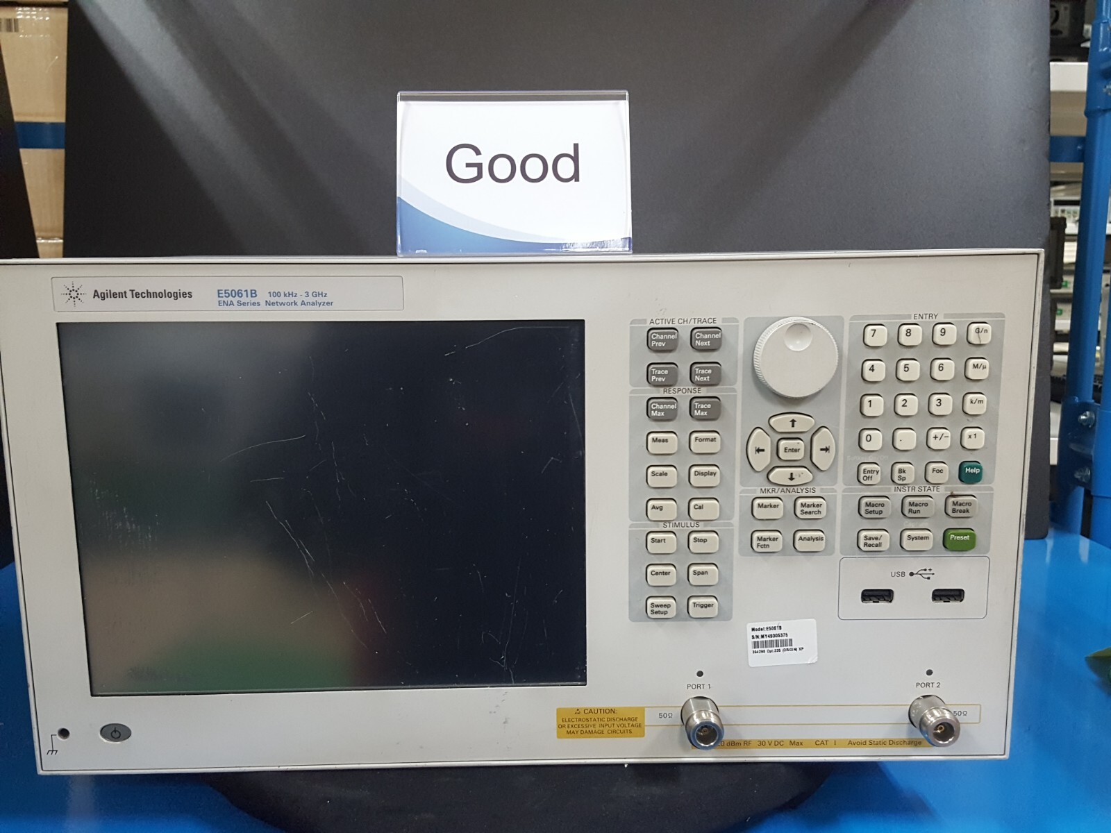 Agilent E5061B: Network Analyzer, 100kHz - 3GHz, W/opt. 235 020 WIN XP (5375)
