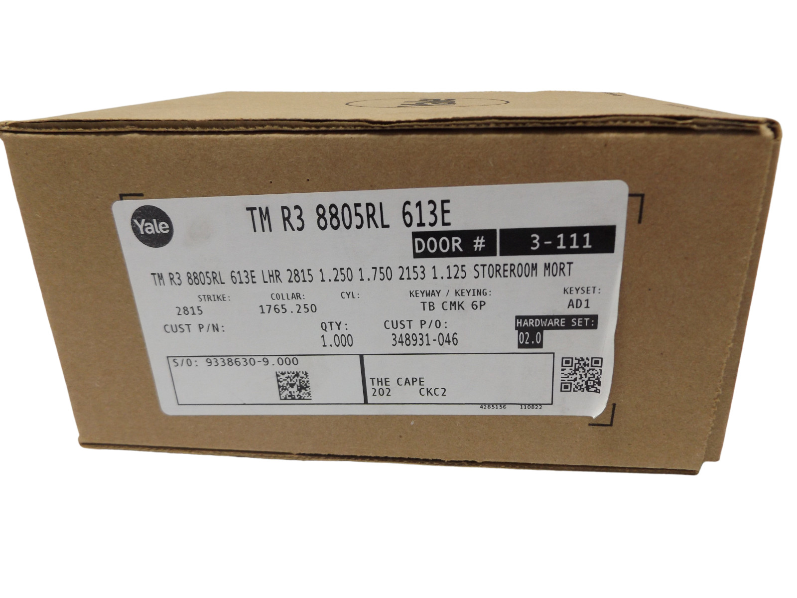 Yale Tm R3 8805RL 613E Grade 1 Storeroom or Classroom Lockset