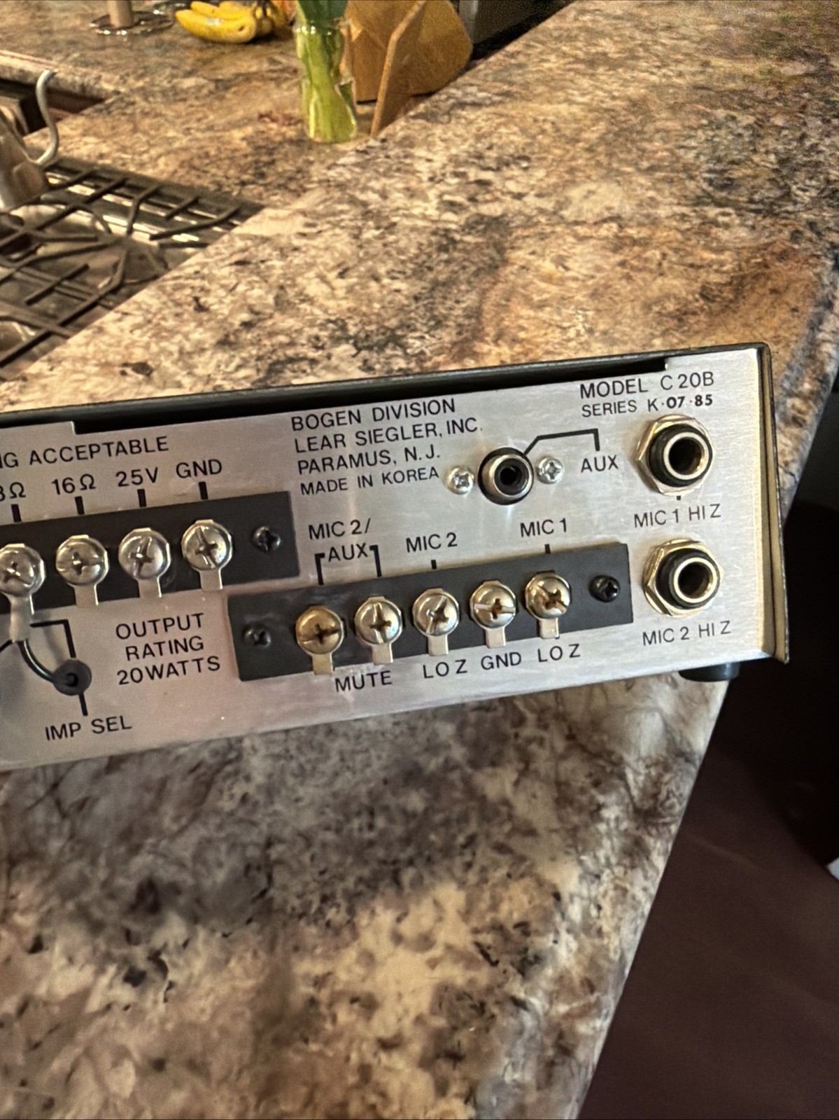 Bogen Challenger C20B Solid State 20W PA Mixer Amplifier Tested