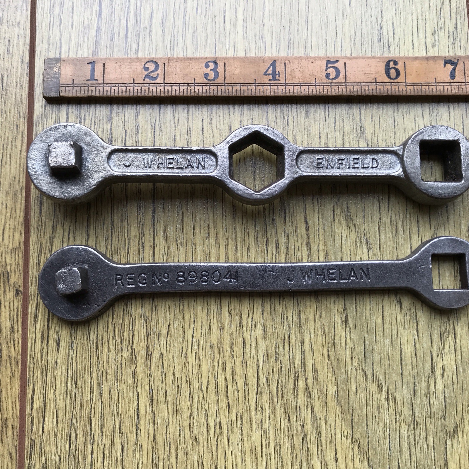 2 Vintage J WHELAN Of ENFIELD Sump Plug Spanner’s Classic Car Tool Kit