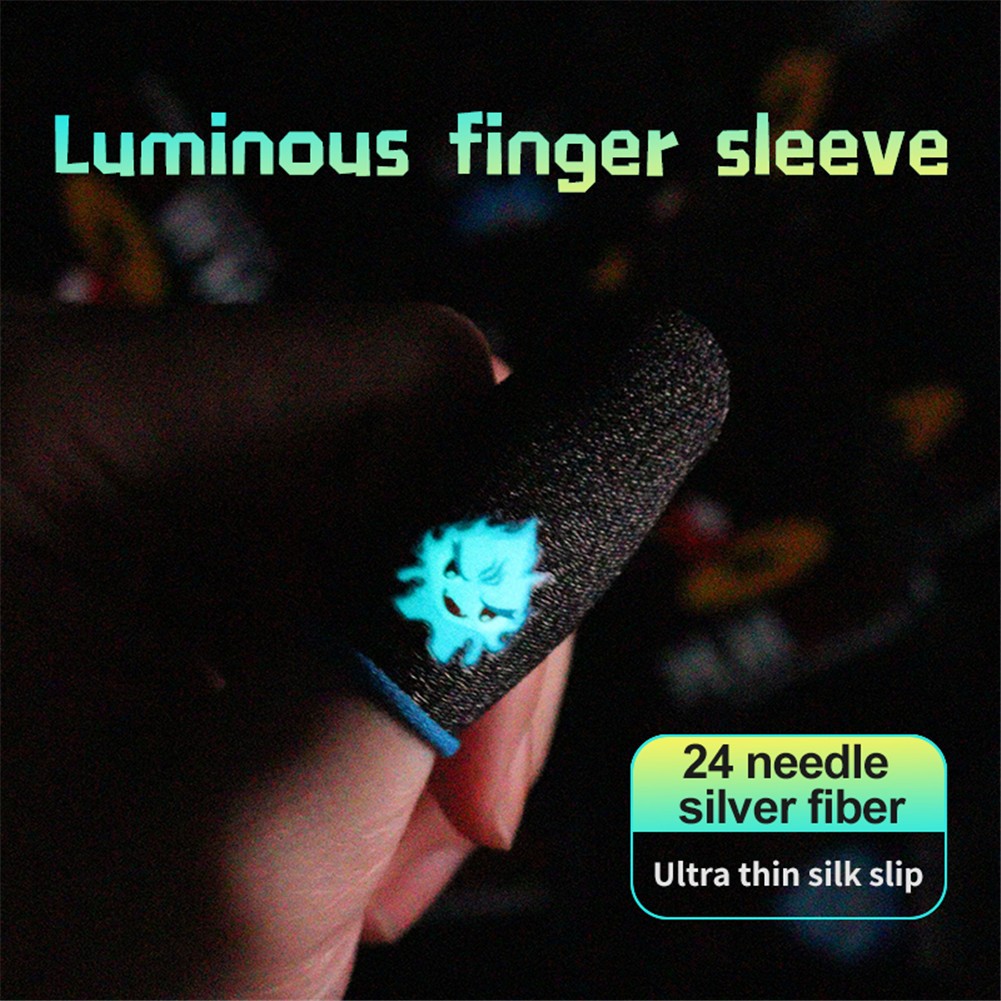 2x Screen Game Finger Sleeve Game Controller Sweatproof Finger Cots For PUBG