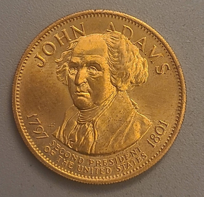 Vintage John Adams Metal Token - 2nd President - Atlas of Independence