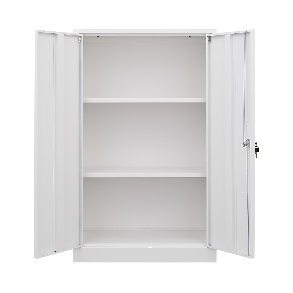 42" Adjustable Divider Folding Storage Cabinet Lockable, for Office Garage