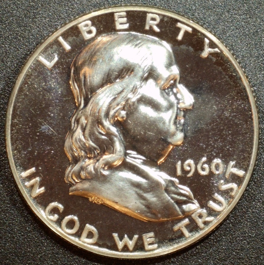 1960 Franklin Half Dollar Brilliant Mirror Surfaces - Raw Coin - You Grade