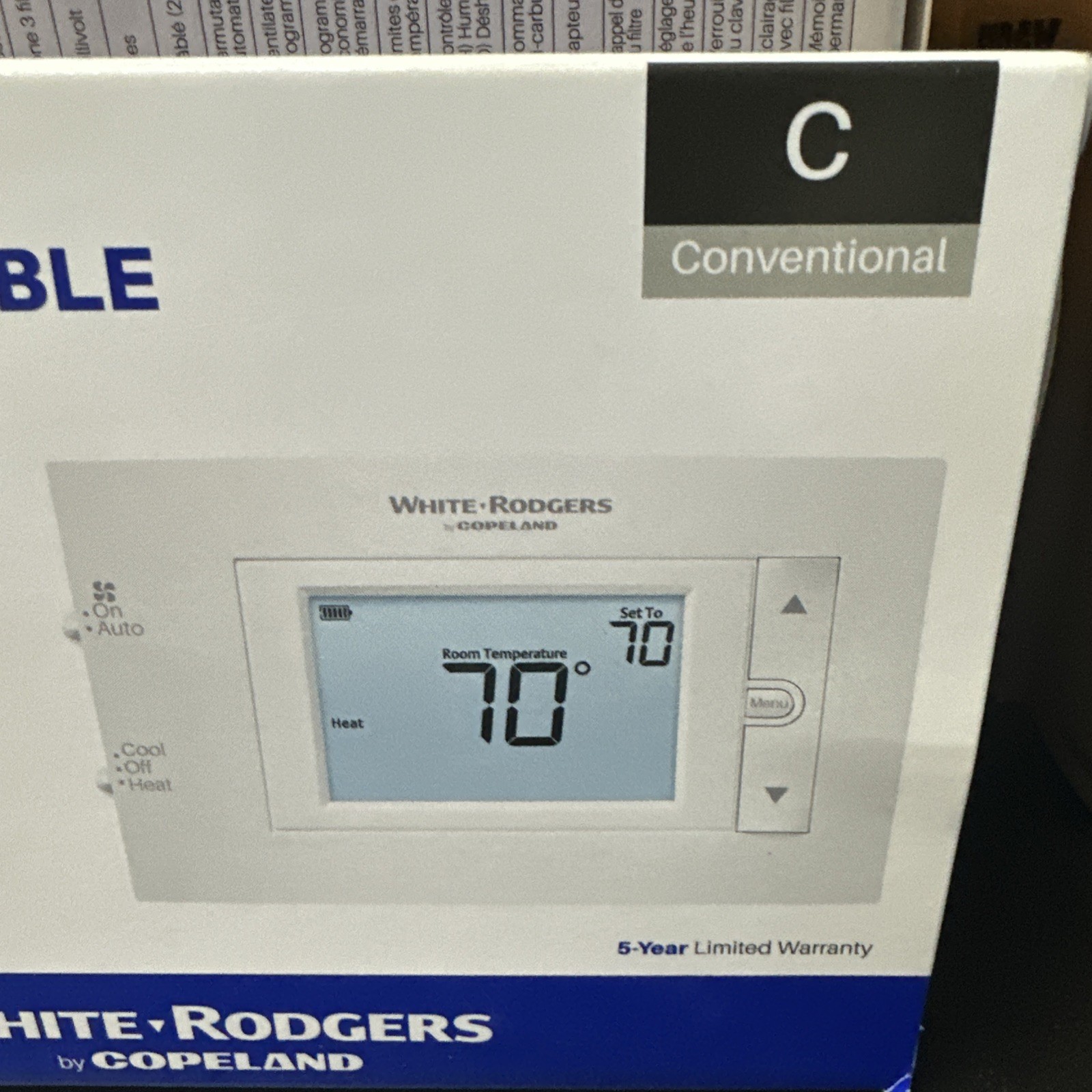 White-Rodgers 1F83C-11NP Single-Stage Non-Programmable Thermostat