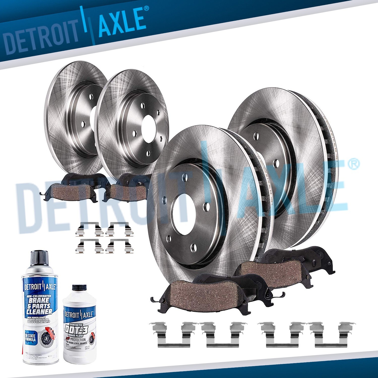 5 Lug Front Rear Brake Rotors Brake Pads for Pontiac G5 G6 Pursuit Malibu Cobalt