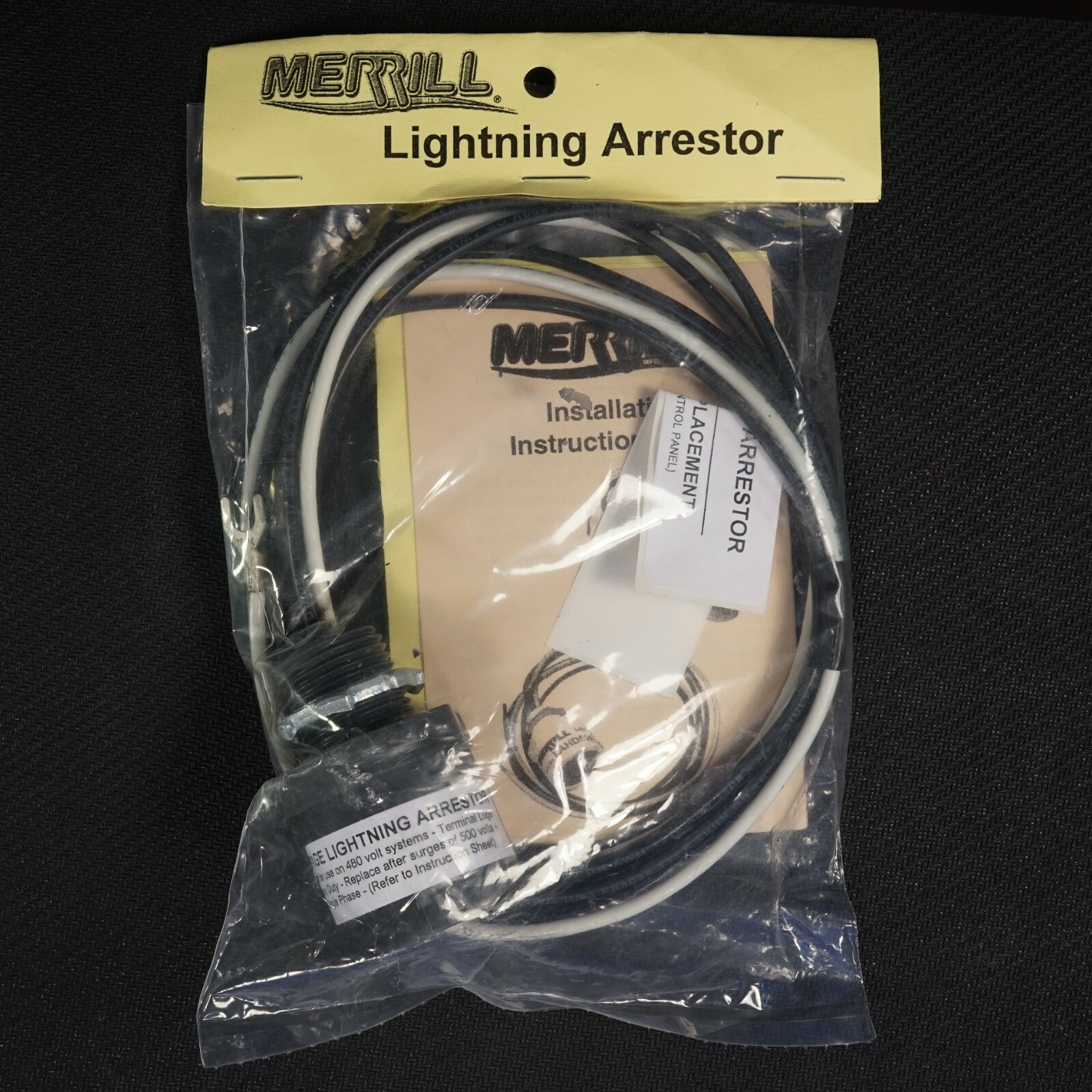 NEW Merrill Single Phase Heavy Duty Lightning Arrestor W Terminal Lugs 120V 240V
