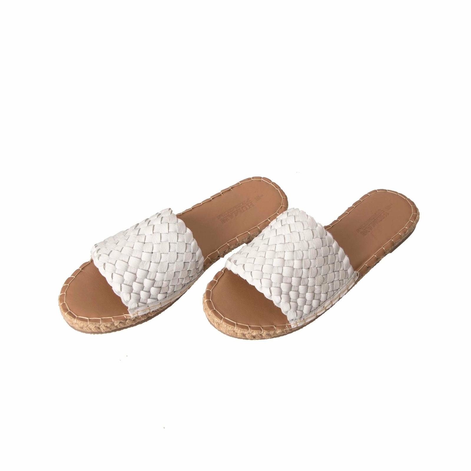 Chrissy Leather Slide in White | HUMAN SHOES