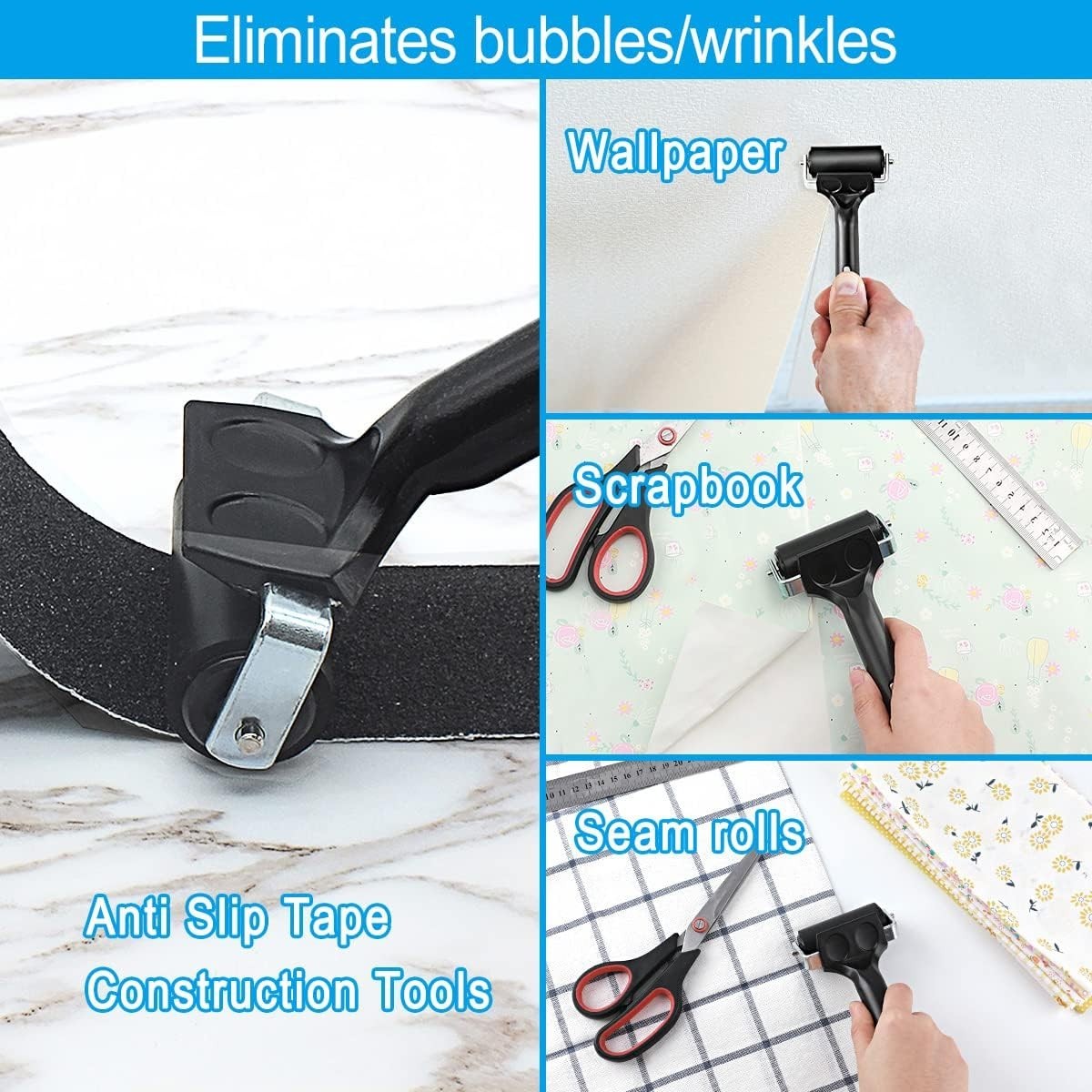 Durable 2.5-Inch Rubber Seam Roller for Printmaking & Stamping Projects