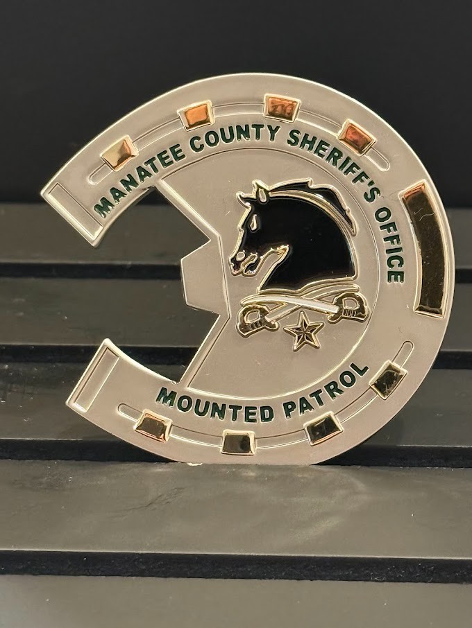 MCSO Mounted Patrol Horseshoe Challenge Coin has Bottle Opener!! RARE!!