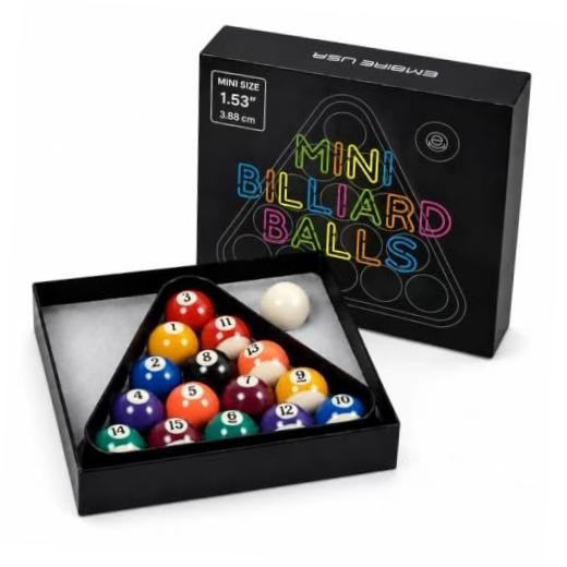 Mini Billiards Pool Ball Set, 1.5 Inch | Complete billiards ball set made for