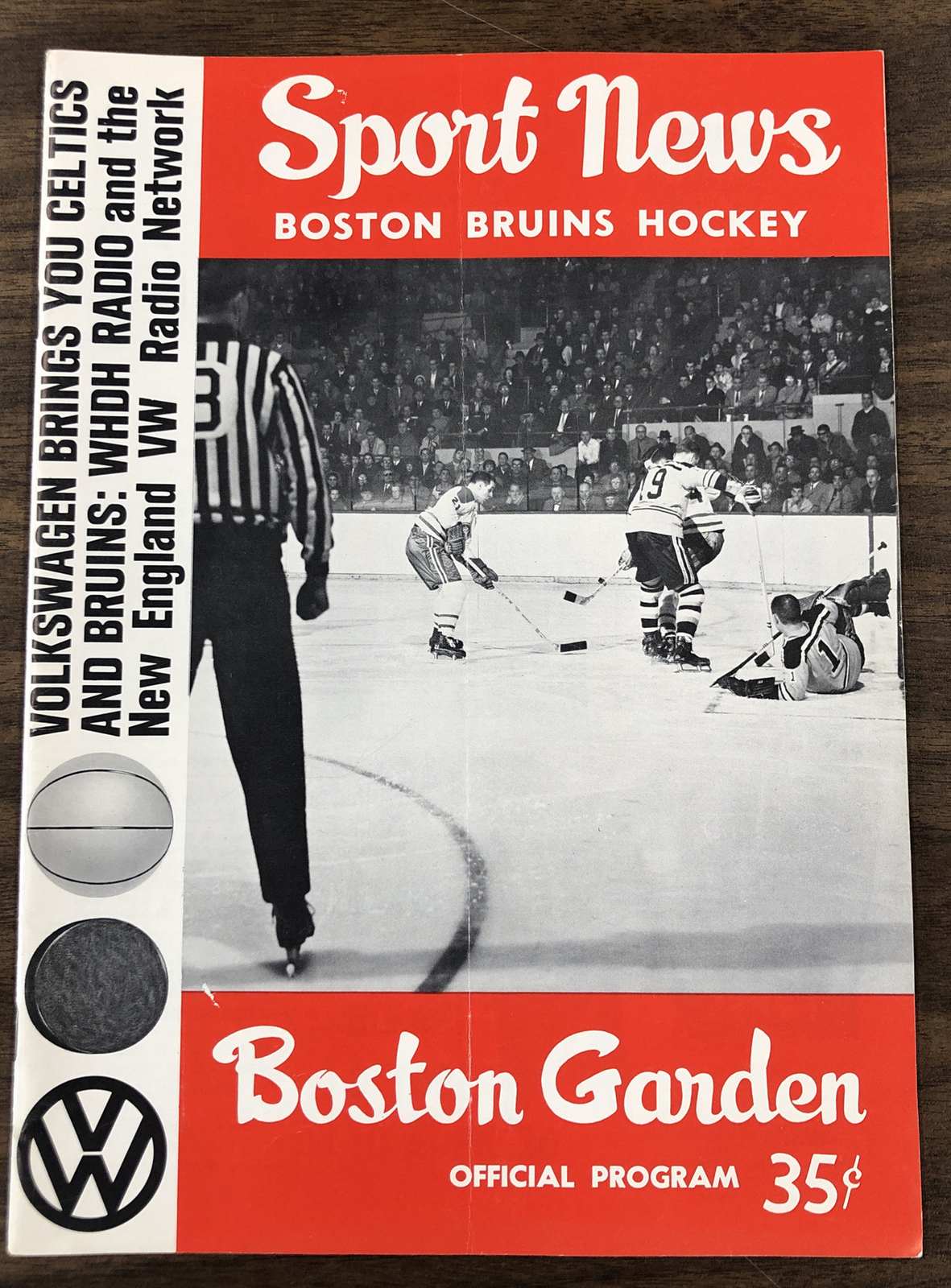 RARE 10-24-1963 Boston Bruins vs New York Rangers Program Jacques Plante SHUTOUT