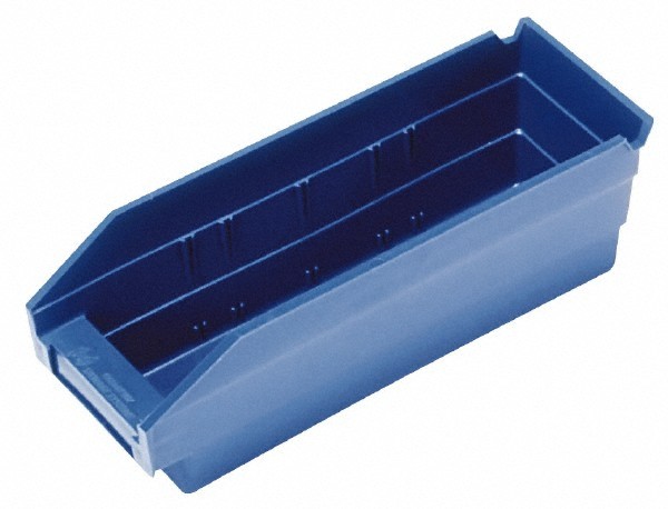 20 Count Quantum Storage QSB103 Blue Economy Bins, 4-1/8" W x 17-7/8" D x 4" H