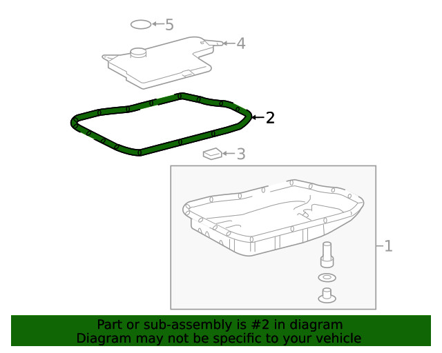 Genuine Toyota Avalon Camry Highlander Sienna Venza V6 Transmission Pan Gasket 3