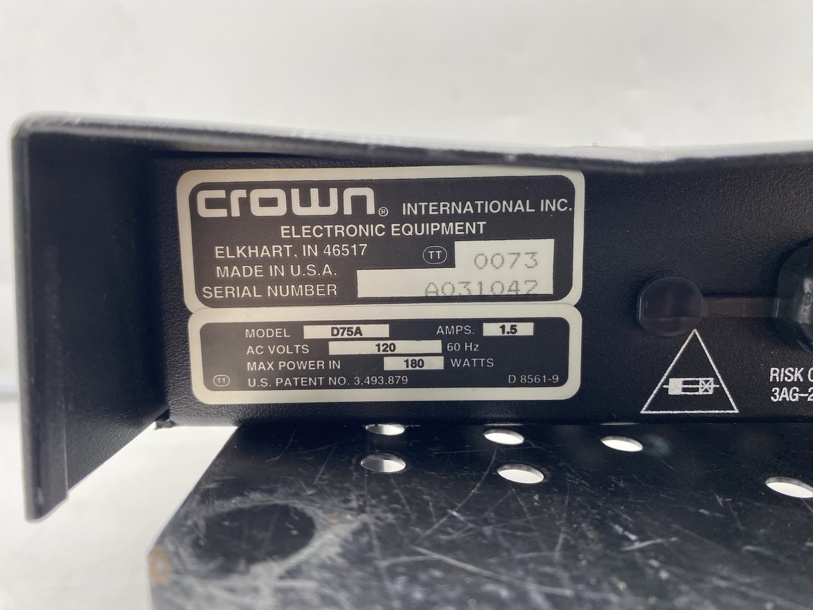 Crown D-75A 2-Channel Power Amplifier