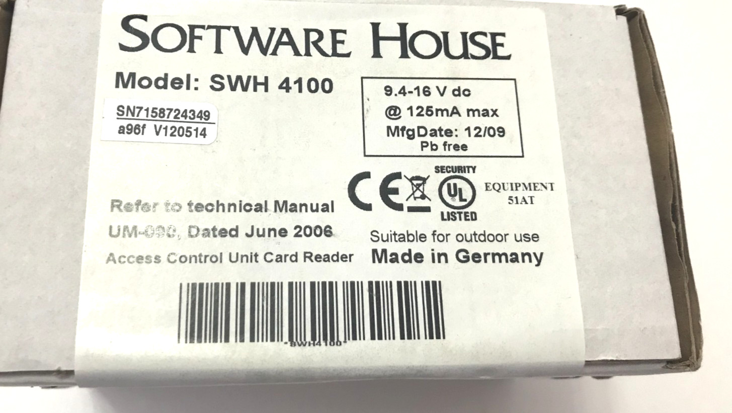 Software House SWH 4100 Access Control Unit Card Reader - New Open Box