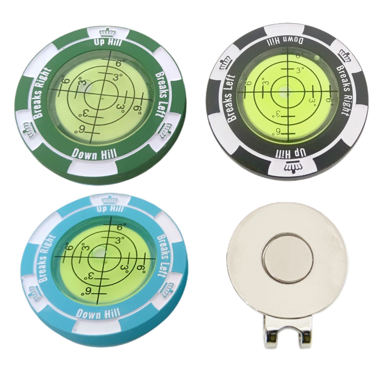 Golf Ball Marker High Precision Reader w/ Golf Magnetic Hat Clip poker chips